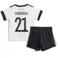 Otroški Nogometni dresi Nemčija Ilkay Gundogan #21 Domači SP 2022 Kratek Rokav (+ Kratke hlače)